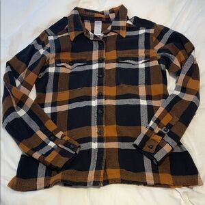 Women’s Patagonia Organic Cotton Plaid Shirt - Black, Brown, White